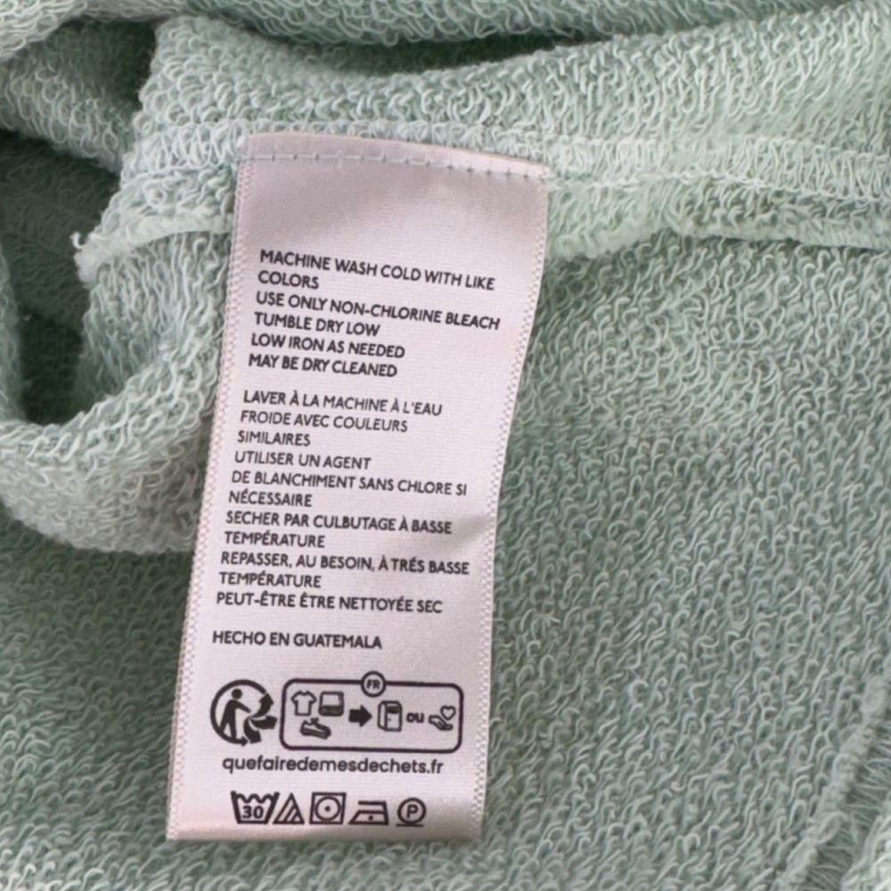 We The Free Venice V-Neck Sweatshirt Mint Ivy Oversized Size Small - Picture 9 of 11